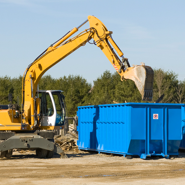 are there any restrictions on where a residential dumpster can be placed in Hardin